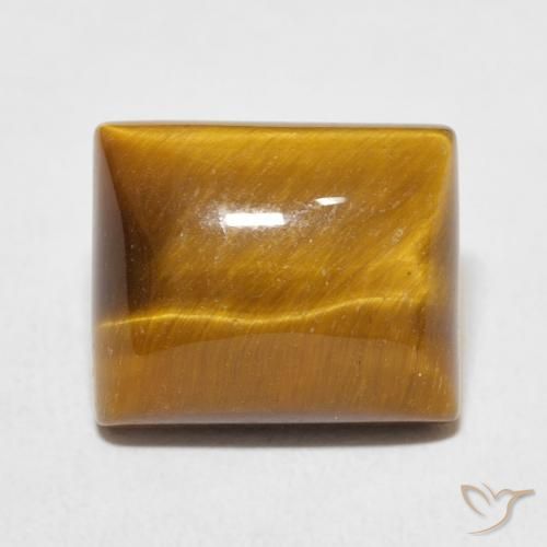 6.02ct Natural Marrom-amarelado Olho de Tigre, baguete, Opaco