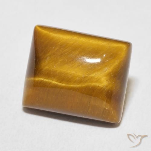 Olho de Tigre Marrom-amarelado Natural 6.02ct, baguete, Opaco