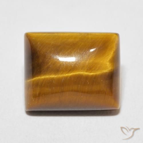 6.24ct Natural Marrom-amarelado Olho de Tigre, baguete, Opaco