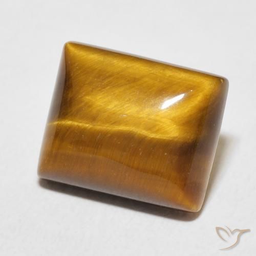 Olho de Tigre Marrom-amarelado Natural 6.24ct, baguete, Opaco