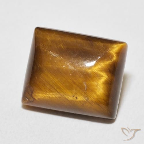 Olho de Tigre Marrom dourado Natural 6.06ct, baguete, Opaco