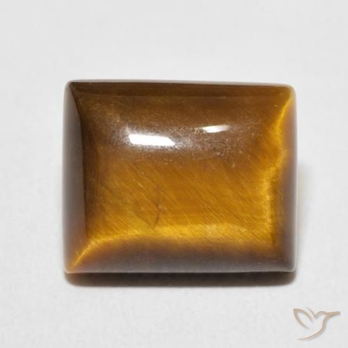 6.02ct Natural Marrom Quente Olho de Tigre, baguete, Opaco