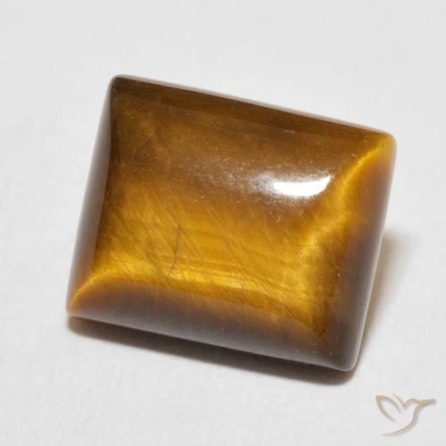 Olho de Tigre Marrom Quente Natural 6.02ct, baguete, Opaco