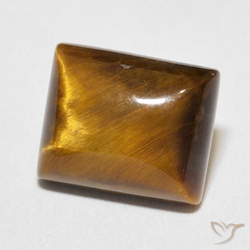 Olho de Tigre Marrom Quente Natural 6.24ct, baguete, Opaco