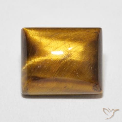 6.23ct Natural Castanho médio Olho de Tigre, baguete, Opaco