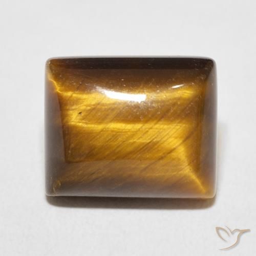 6.23ct Natural Marrom dourado Olho de Tigre, baguete, Opaco