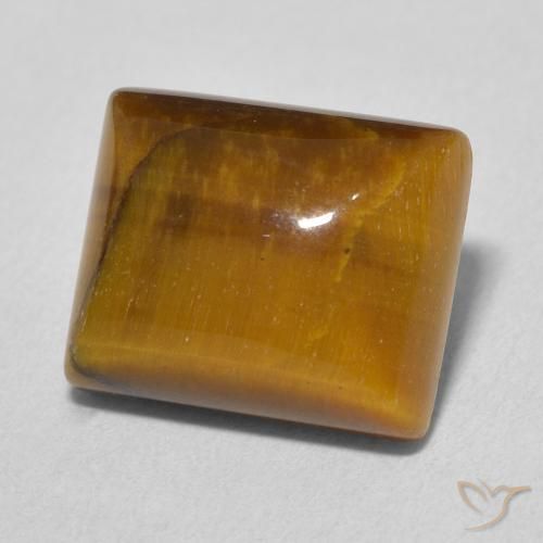 Olho de Tigre Marrom dourado Natural 6.36ct, baguete, Opaco
