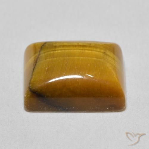 Olho de Tigre Marrom dourado Natural 6.36ct, baguete, Opaco