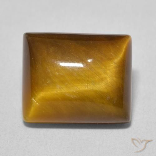 6.16ct Natural Medium Light-Brown Olho de Tigre, baguete, Opaco