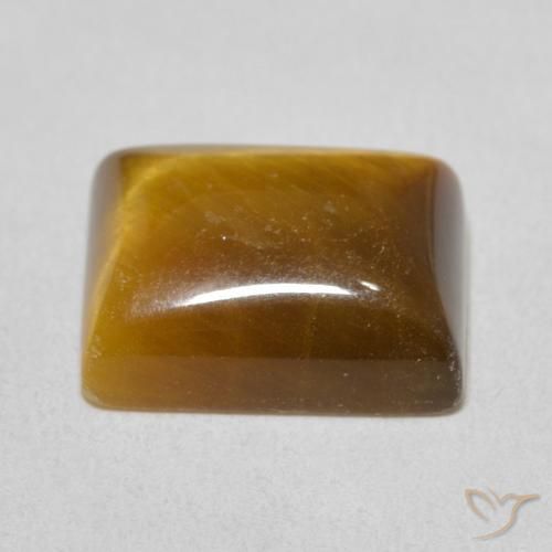 Olho de Tigre Medium Light-Brown Natural 6.16ct, baguete, Opaco