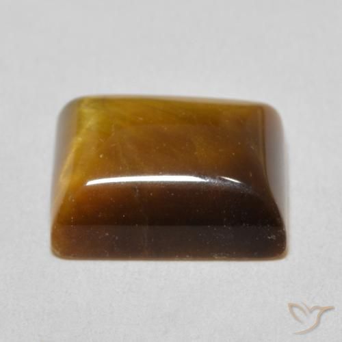 Olho de Tigre Medium Light-Brown Natural 6.18ct, baguete, Opaco
