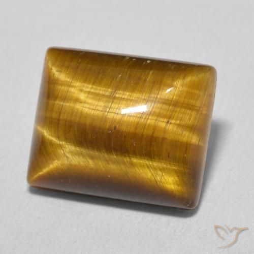 Olho de Tigre Marrom Quente Natural 6.25ct, baguete, Opaco