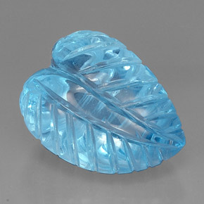 Topázio azul natural 39,36ct, transparente, transparente/translúcido