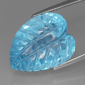Topázio azul natural 39,36ct, transparente, transparente/translúcido