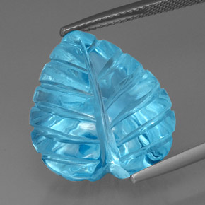 Topázio azul natural 35,24ct, transparente, transparente/translúcido