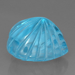 Topázio azul natural 35,24ct, transparente, transparente/translúcido