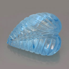 Topázio azul natural 27,74ct, forma extravagante, transparente