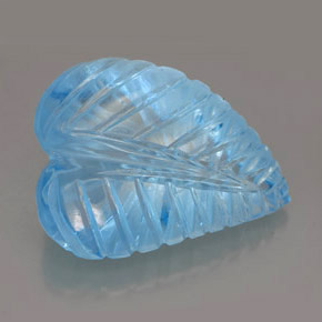 Topázio azul natural 27,74ct, forma extravagante, transparente