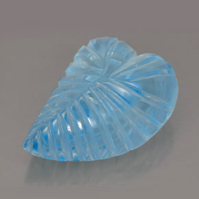 Topázio azul natural 27,74ct, forma extravagante, transparente