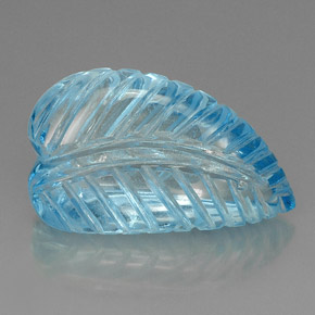 Topázio azul natural 44,87ct, transparente, transparente/translúcido