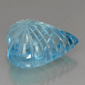 Topázio azul natural 37,46ct, transparente, transparente/translúcido