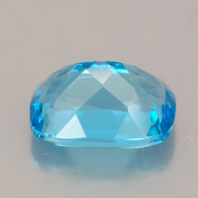 Topázio azul natural 3,58ct, almofada cortada, VVS