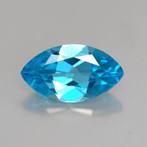 Topázio azul natural 1,54ct, marquise, VVS