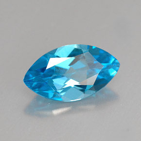 Topázio azul natural 1,54ct, marquise, VVS