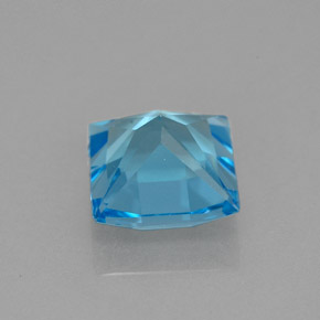 Topázio azul natural 3,20ct, quadrado, VVS-VS