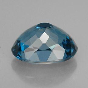 Topázio azul natural 3,13ct, corte oval, VVS