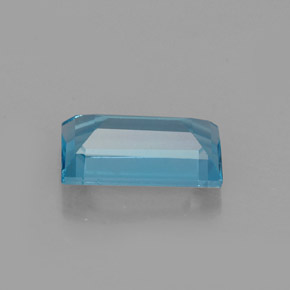 Topázio azul natural 1,83ct, baguete, VVS