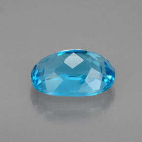 Topázio azul natural 2,17ct, corte oval, VVS-VS