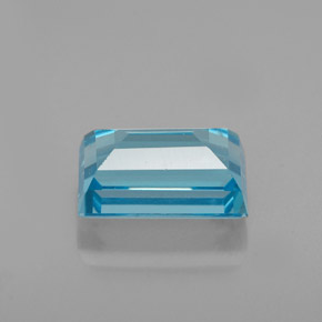 Topázio azul natural 2,47ct, baguete, VS