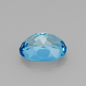 Topázio azul natural 2,48ct, corte oval, VVS
