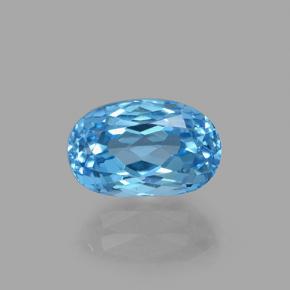 Topázio azul natural 2,76ct, corte oval, VVS