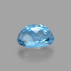 Topázio azul natural 2,76ct, corte oval, VVS