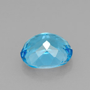 Topázio azul natural 2,19ct, corte oval, VVS-VS
