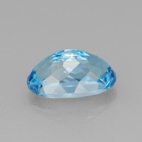 Topázio azul natural 2,61ct, corte oval, VVS-VS