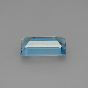 Topázio azul natural 1,93ct, baguete, VS