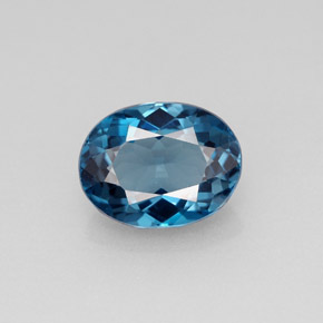 Topázio azul natural 2,43ct, corte oval, VVS