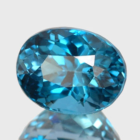 Topázio azul natural 2,63ct, corte oval, VVS