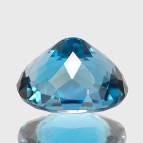 Topázio azul natural 2,63ct, corte oval, VVS