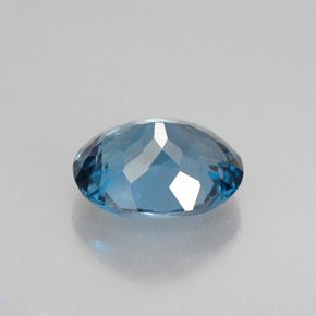 Topázio azul natural 2,21ct, corte oval, VVS
