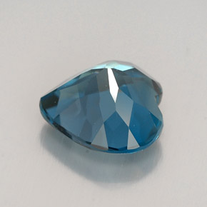 Topázio azul natural 4,01ct, formato de coração, VVS