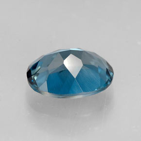 Topázio azul natural 1,64ct, corte oval, VVS