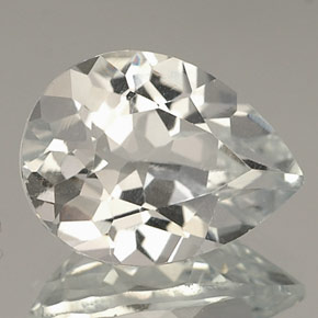Topázio branco natural 10,43ct, formato de pêra, VVS