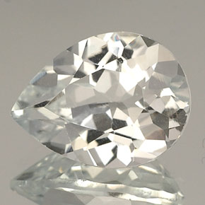Topázio branco natural 10,43ct, formato de pêra, VVS