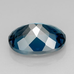 Topázio azul natural 7,98ct, corte oval, VVS