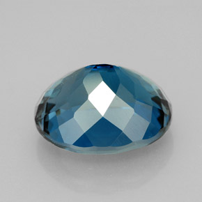 Topázio azul natural 9,89ct, corte oval, VVS