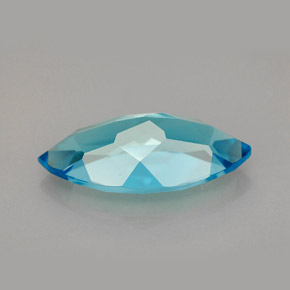 Topázio azul natural 6,79ct, marquise, VVS